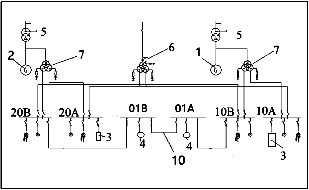 Medium-voltage auxiliary power wiring circuit