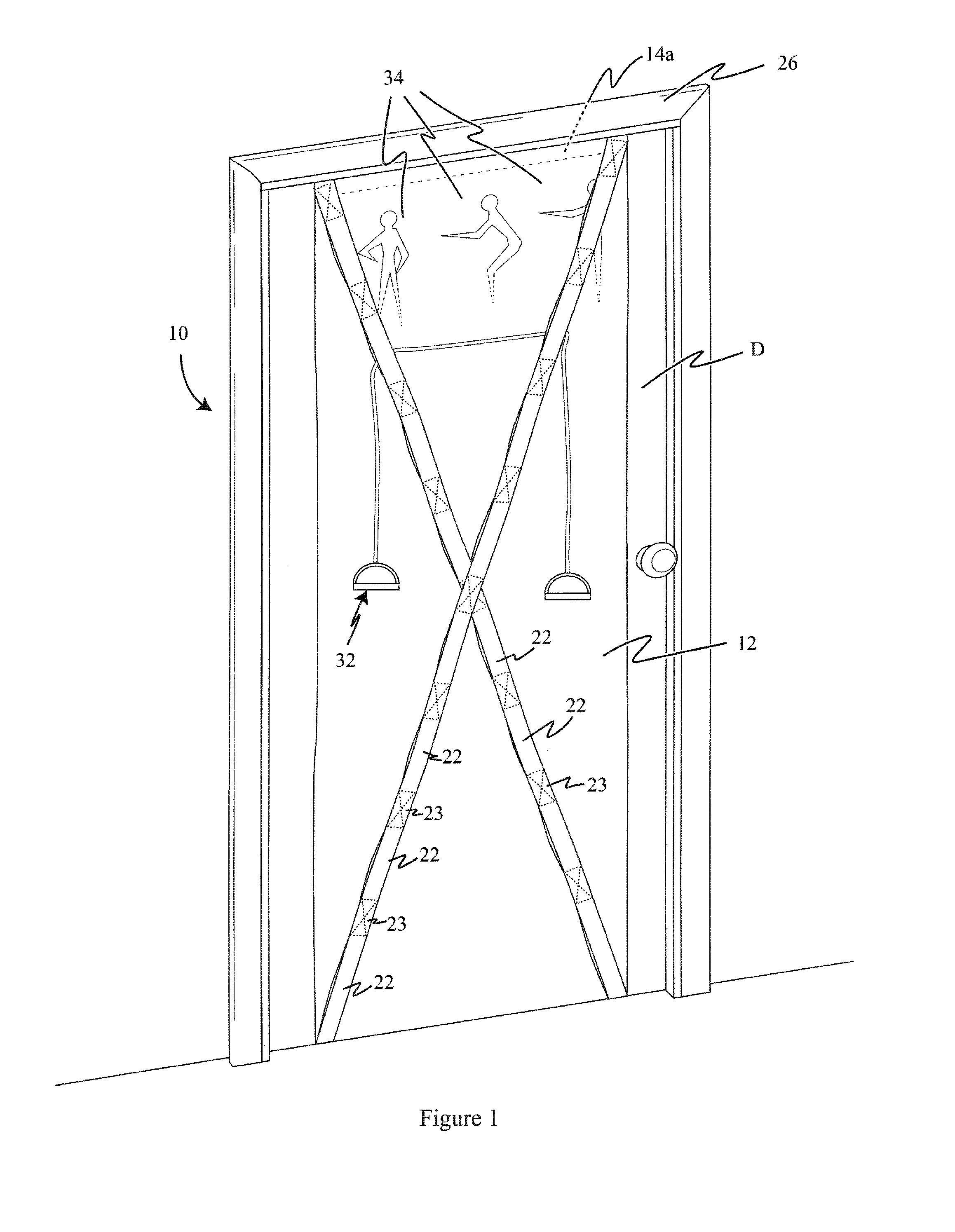 Portable exercise device and system for use thereof