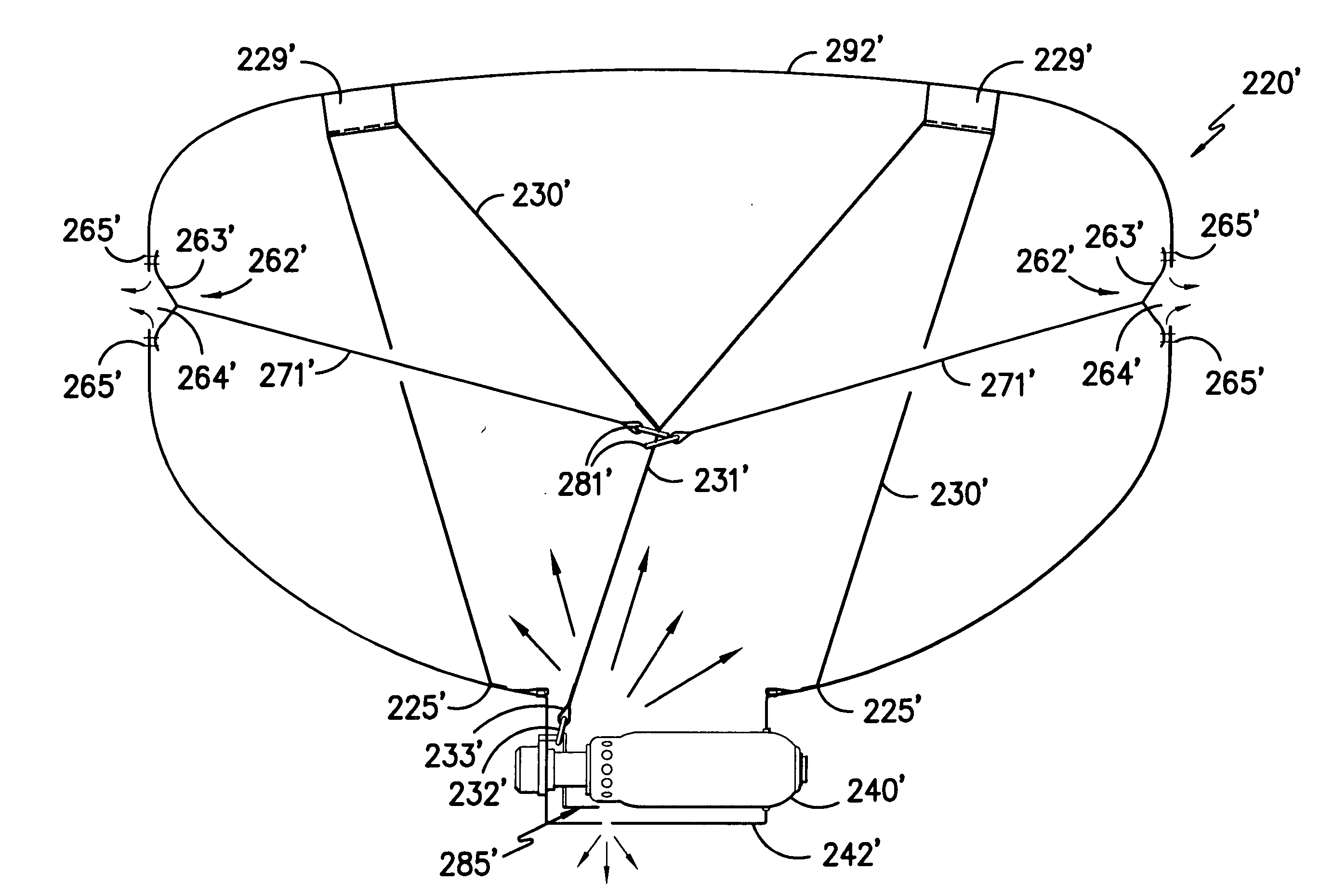 Air bag restraint including selectively operable venting elements