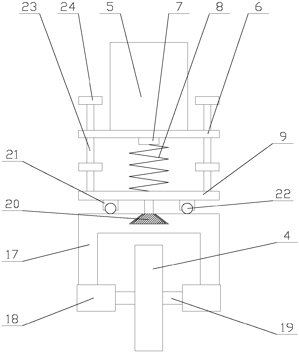 Elderly walking assisting device capable of detecting falling and used for intelligent medical treatment