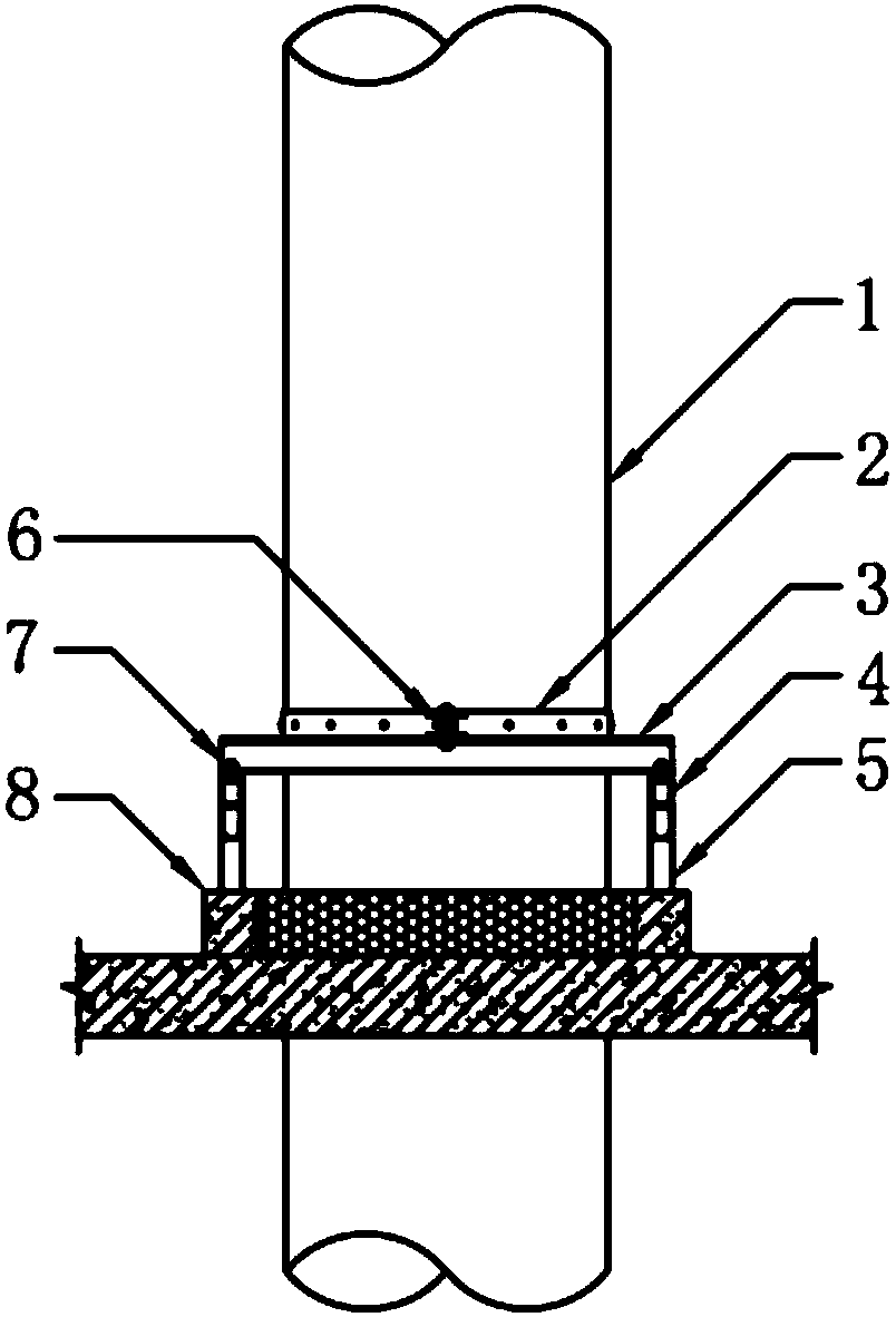 Assembly type shaft durkduct joint support