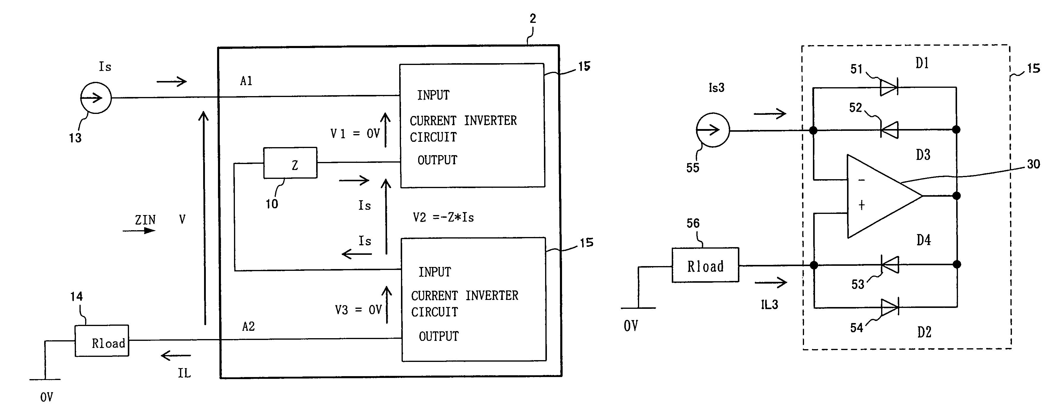 Impedance circuit, power supply device