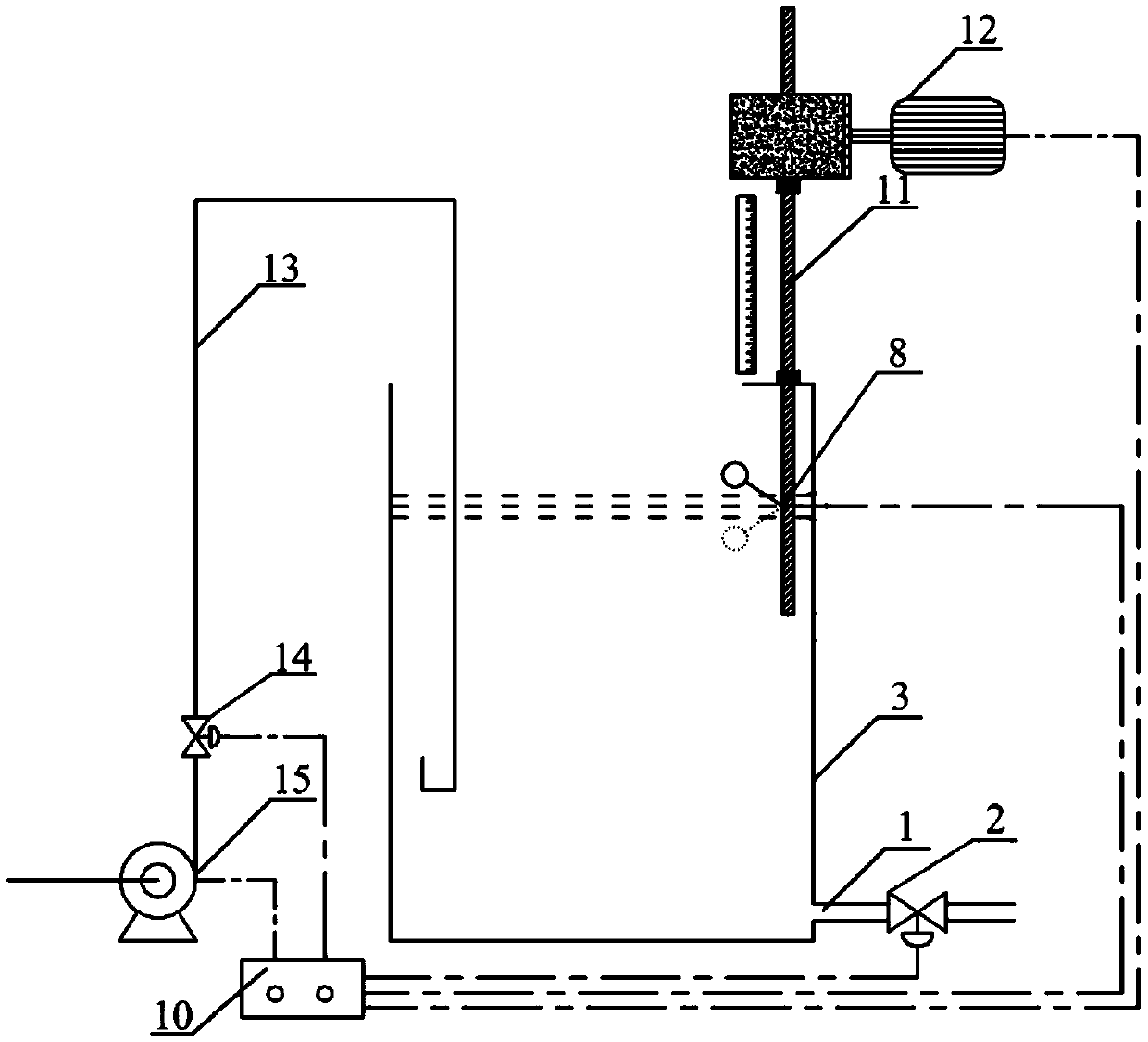 Stable flow accurate control device based on liquid level pressure difference