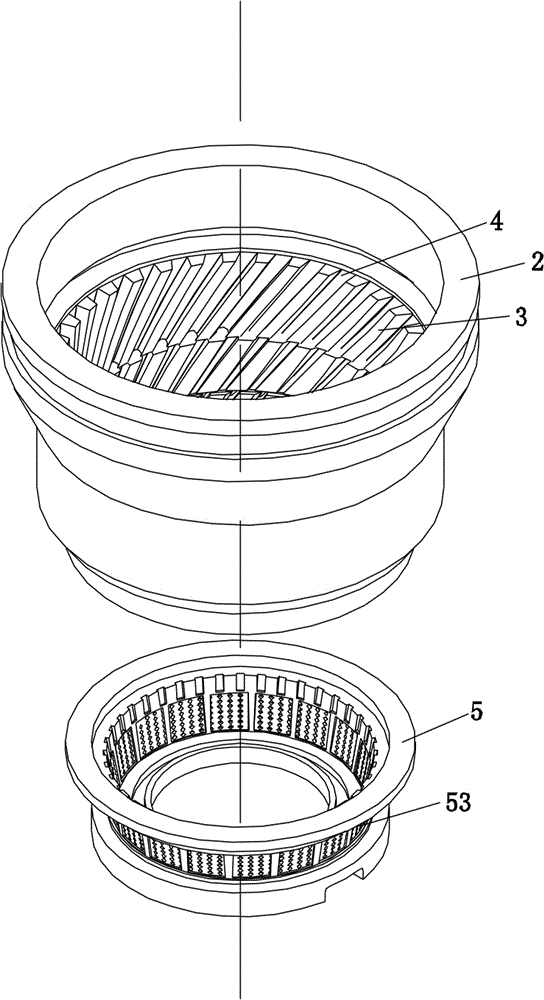 Double-spiral grinding mechanism