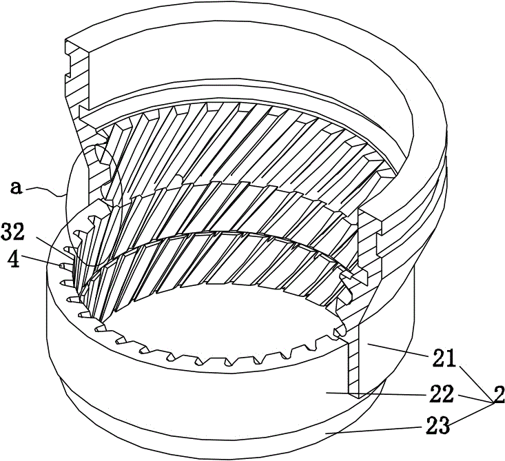 Double-spiral grinding mechanism