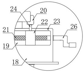 A surface polishing treatment device for manhole cover production