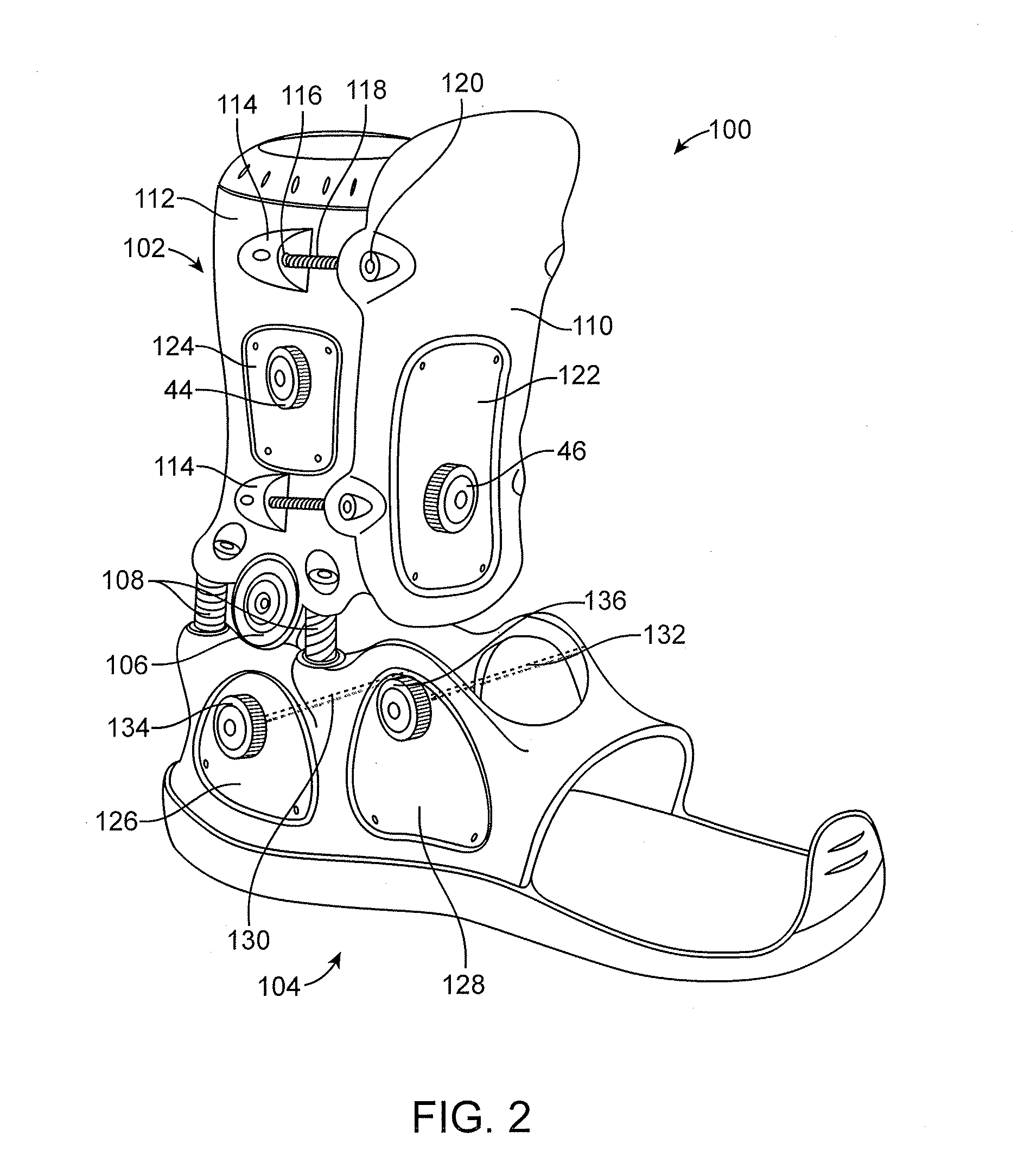External ankle distraction and load bypassing system and method