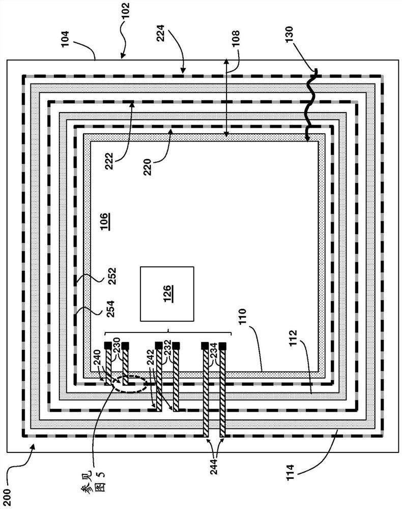 Cascaded sensing circuits for detecting and monitoring cracks in an integrated circuit