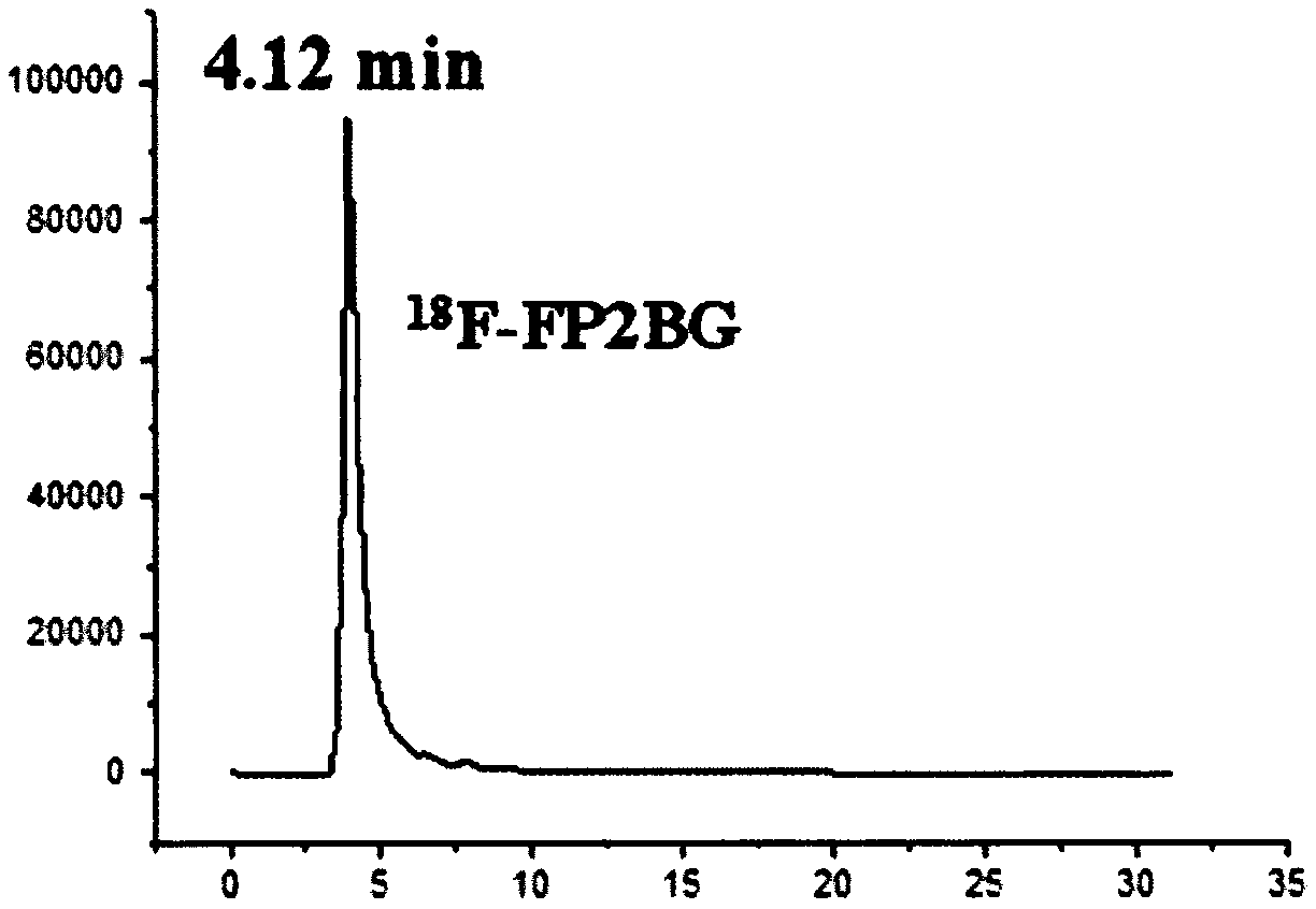 18F marked methylguanidine substituted benzene analogue and application thereof