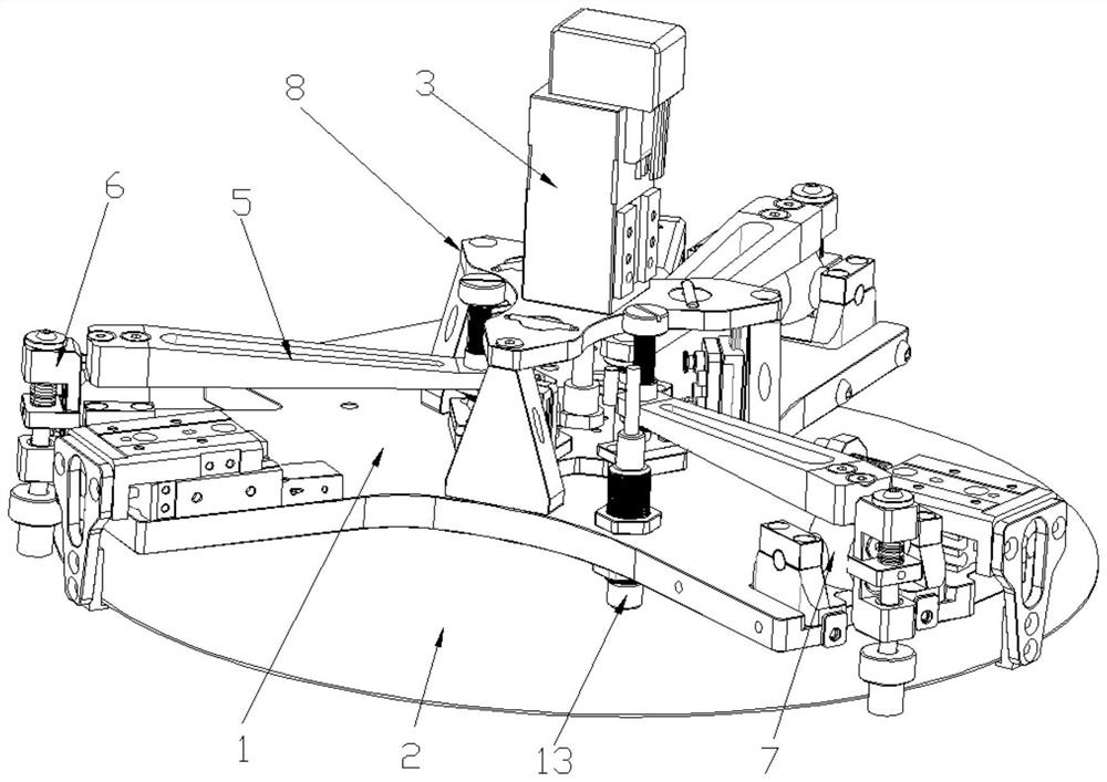 Lever-driven wafer positioning and supporting mechanism