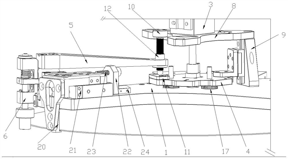 Lever-driven wafer positioning and supporting mechanism