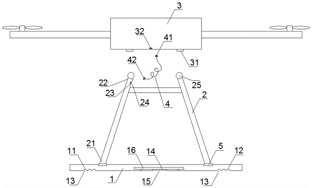 Charging landing gear, unmanned aerial vehicle, charging platform and unmanned aerial vehicle cruising and charging system