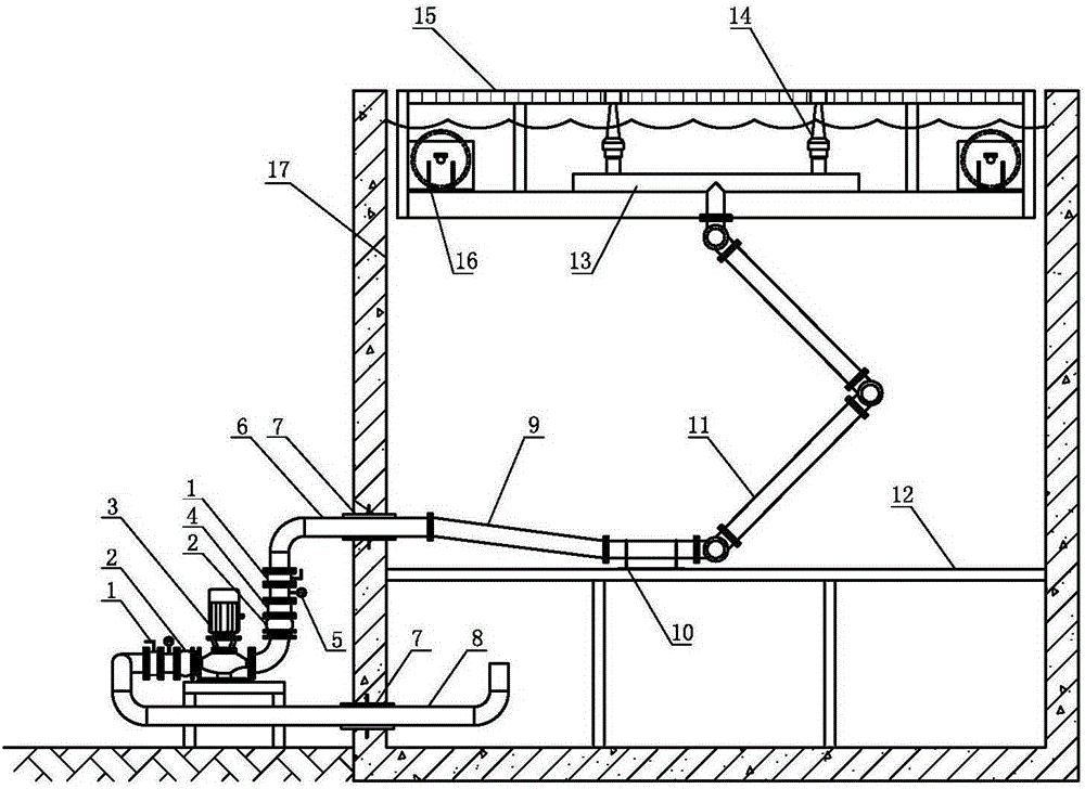 Fountain ascending and descending device