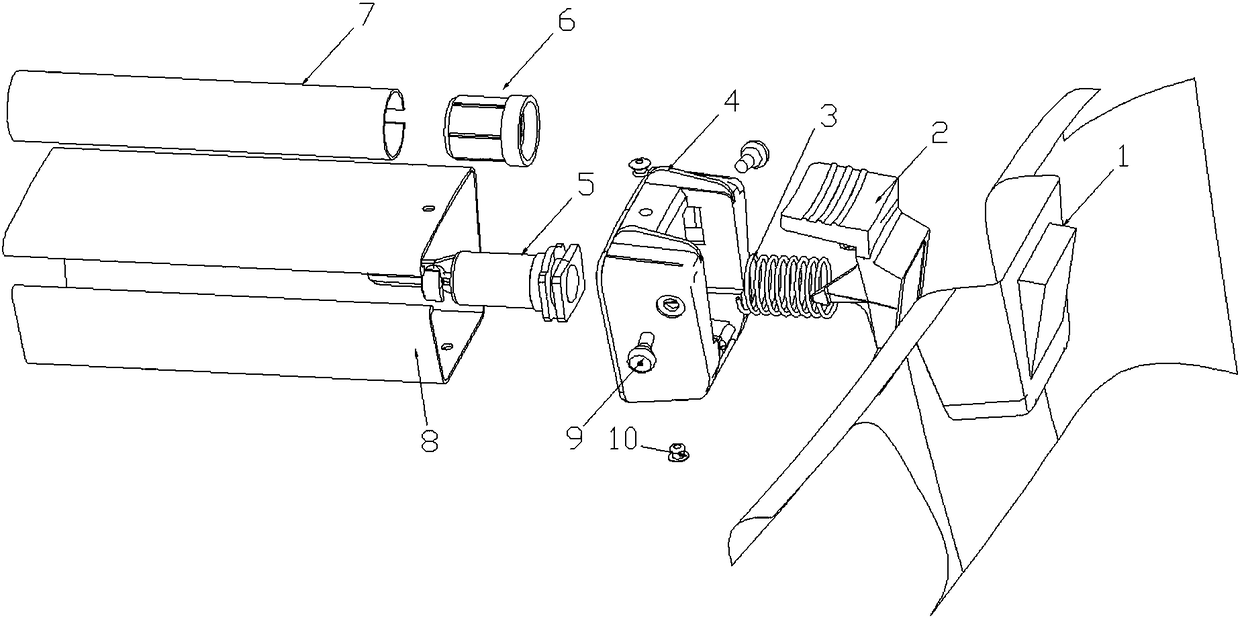 Fixed abnormal sound-preventing clamping mounting structure