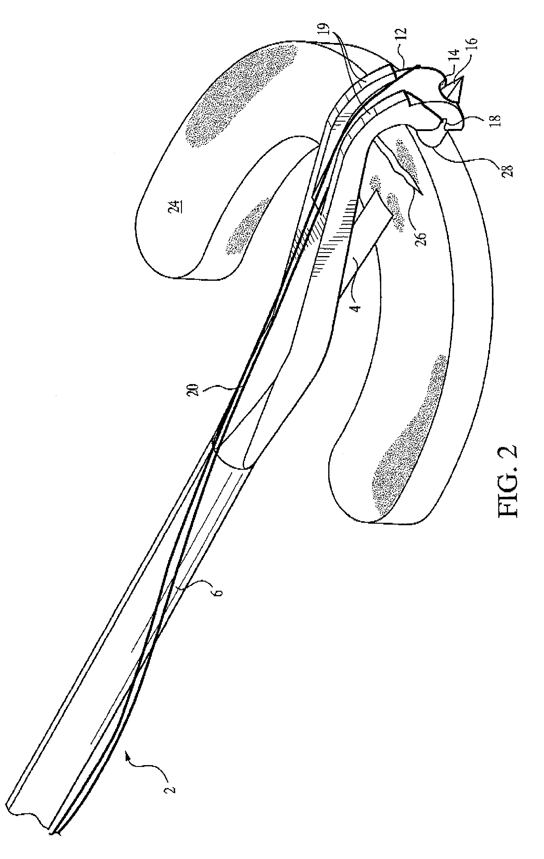 Meniscal suturing instrument and method
