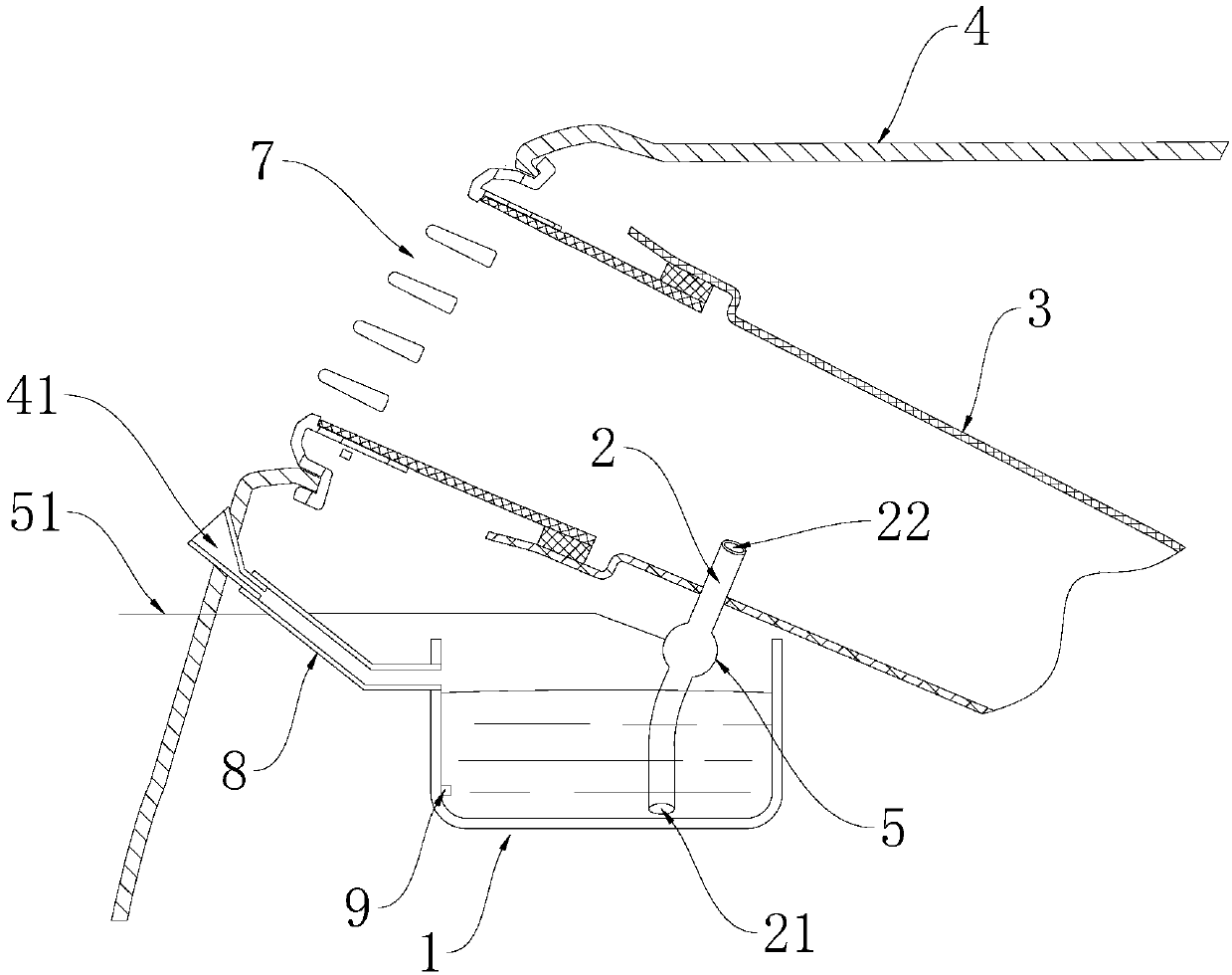 Vehicle air conditioner humidifying device and vehicle