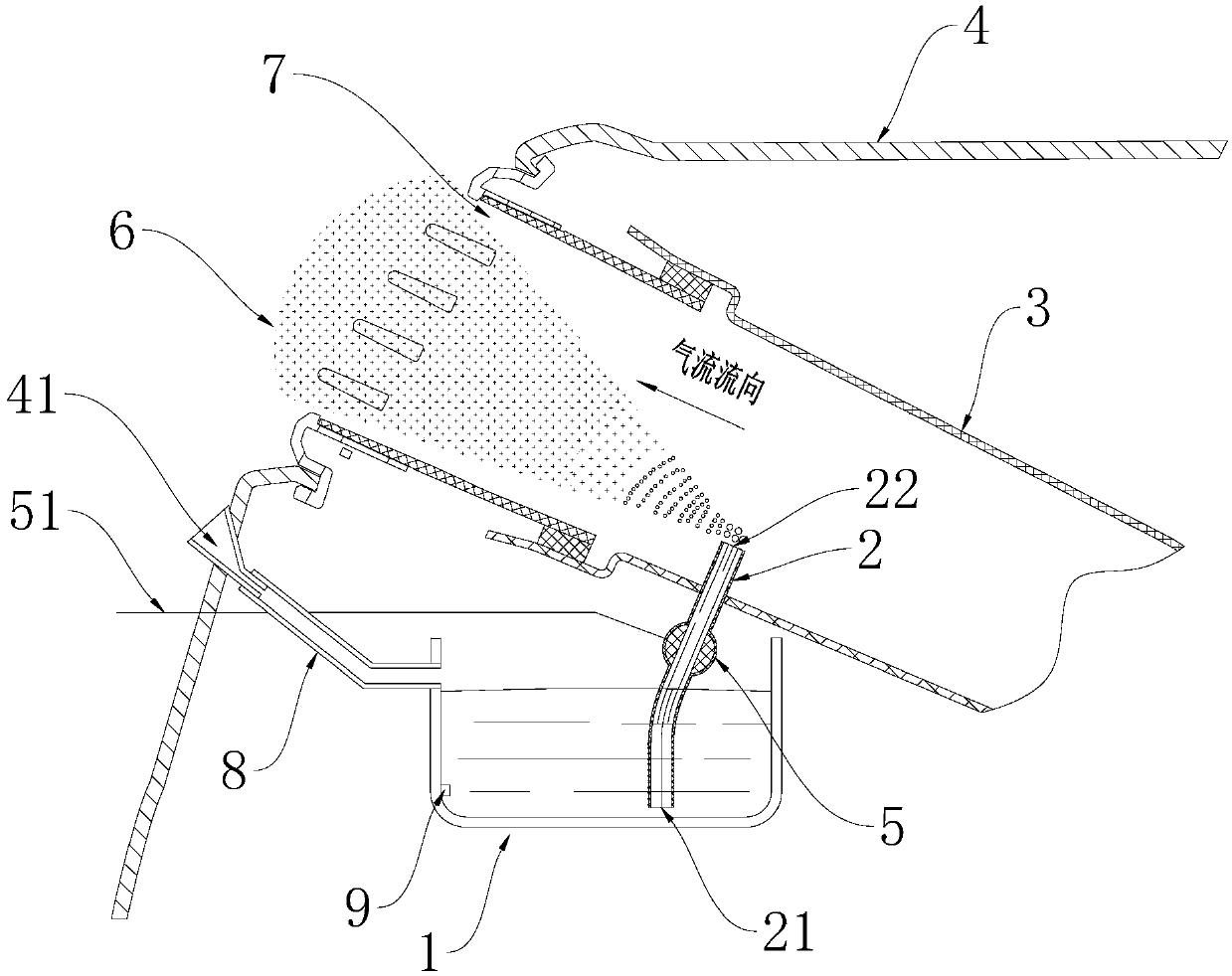 Vehicle air conditioner humidifying device and vehicle