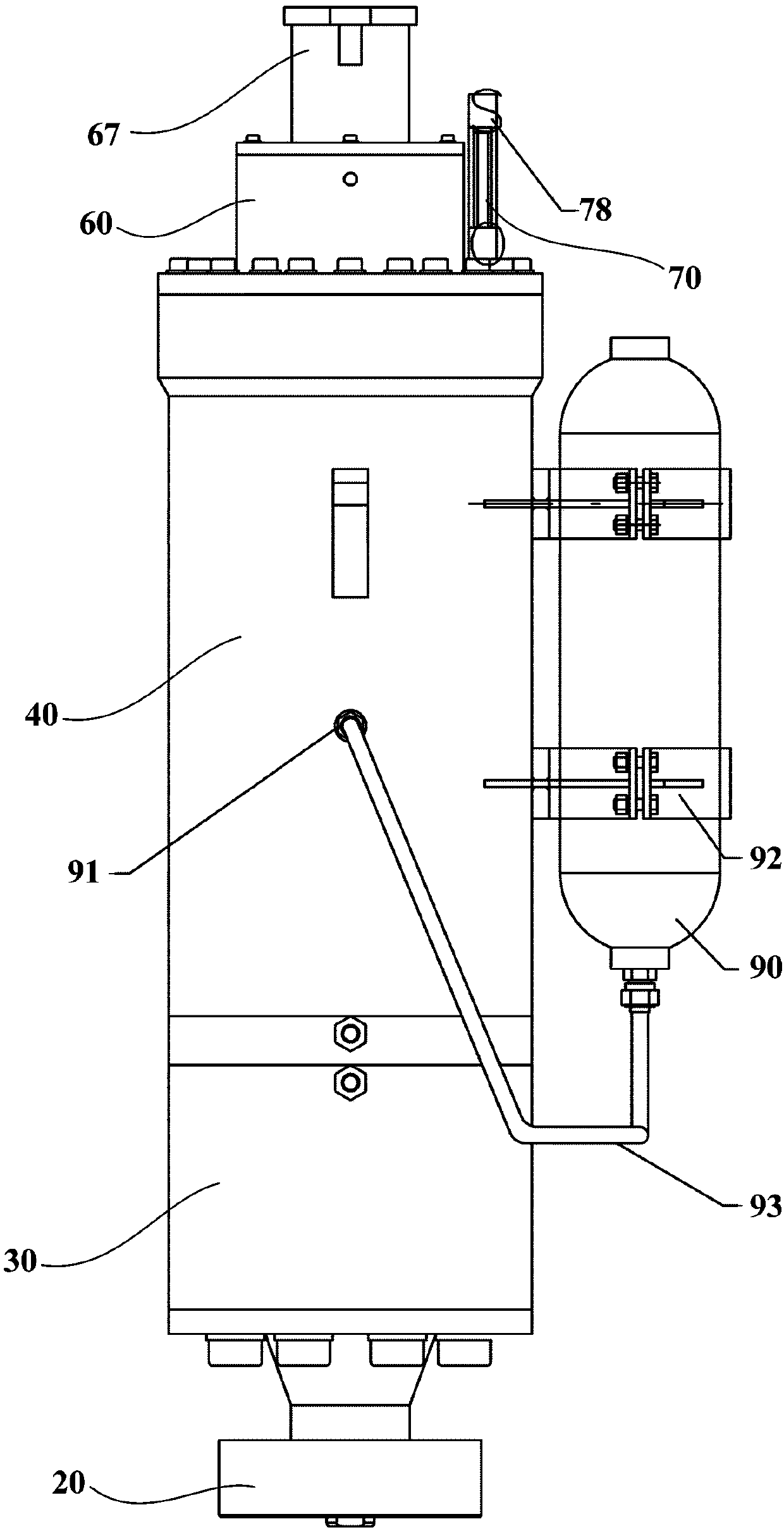 Redundant driving underwater gate valve executing mechanism