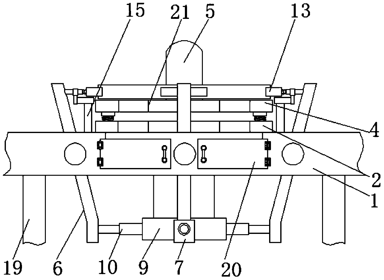 Brake pad clamping mechanism for automobile brake pad drilling