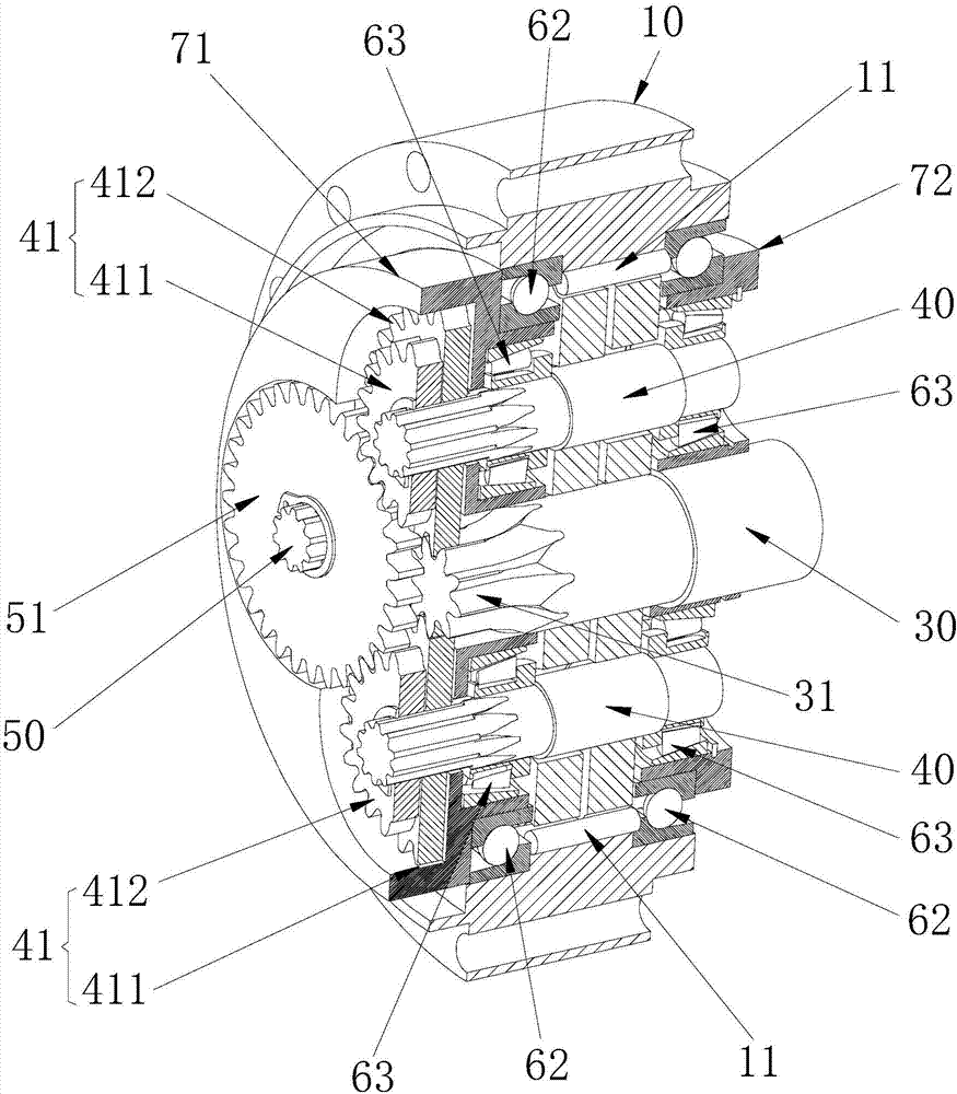 Three-grade deceleration planetary reducer and industrial robot