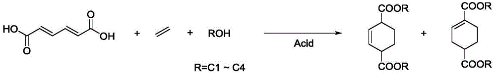 Preparation method of cyclohexene-1, 4-dicarboxylic acid diester