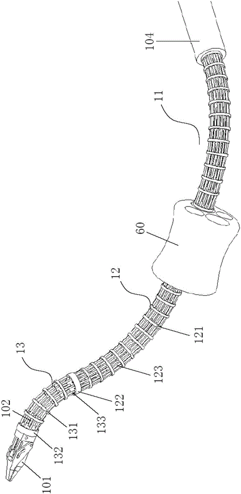 Flexible surgical tool system driven by multi-motion deputy combination