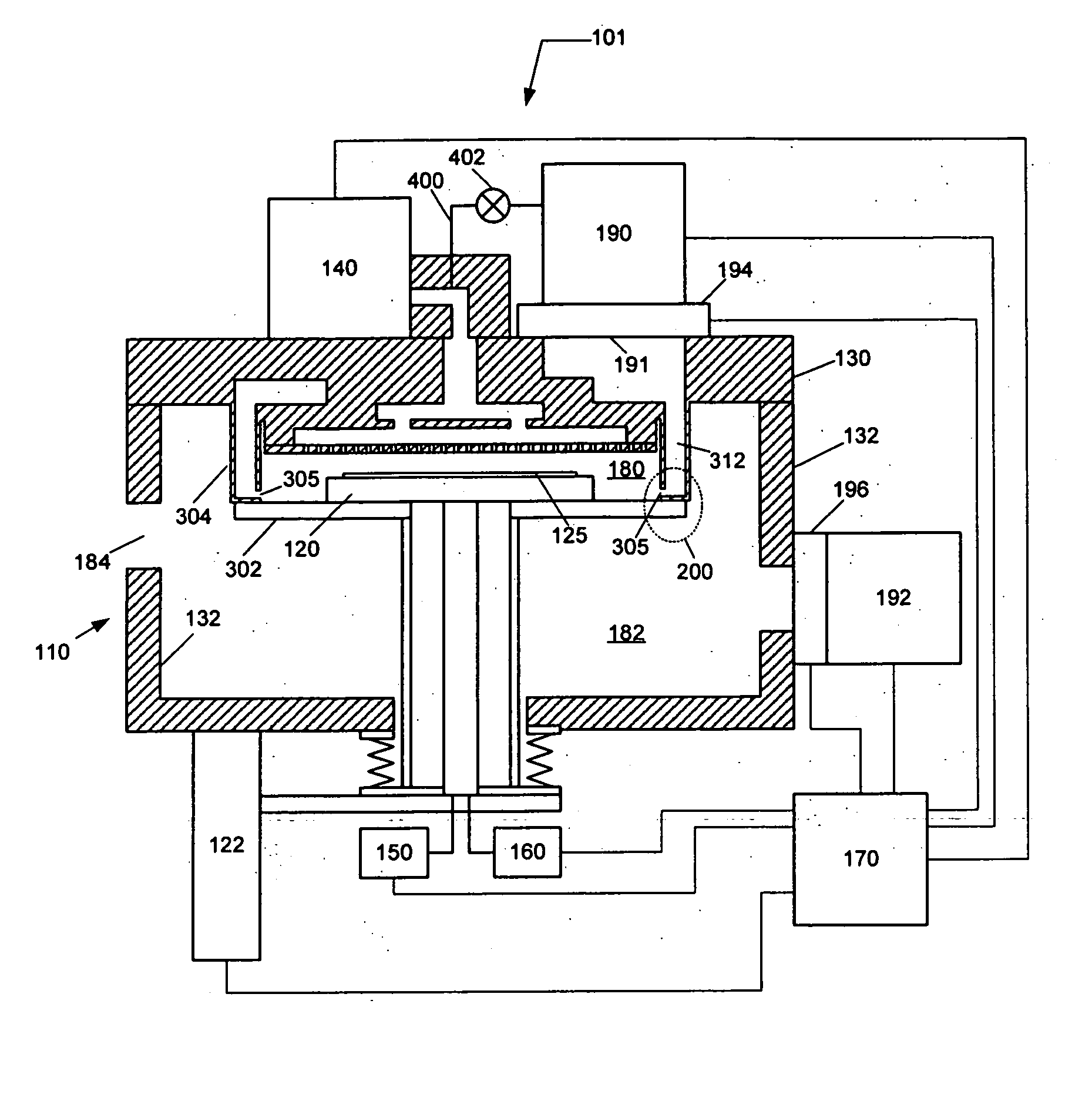 Exhaust system for a vacuum processing system