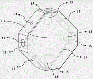 Universal type online measuring device for laser gyroscope reflectors