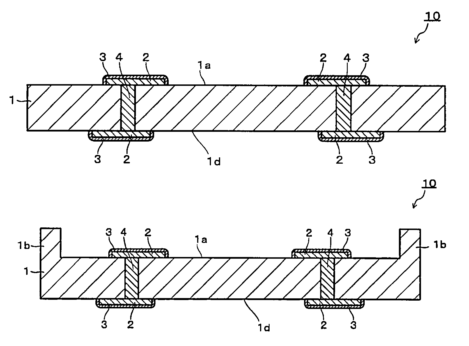 Process for producing substrate for mounting element