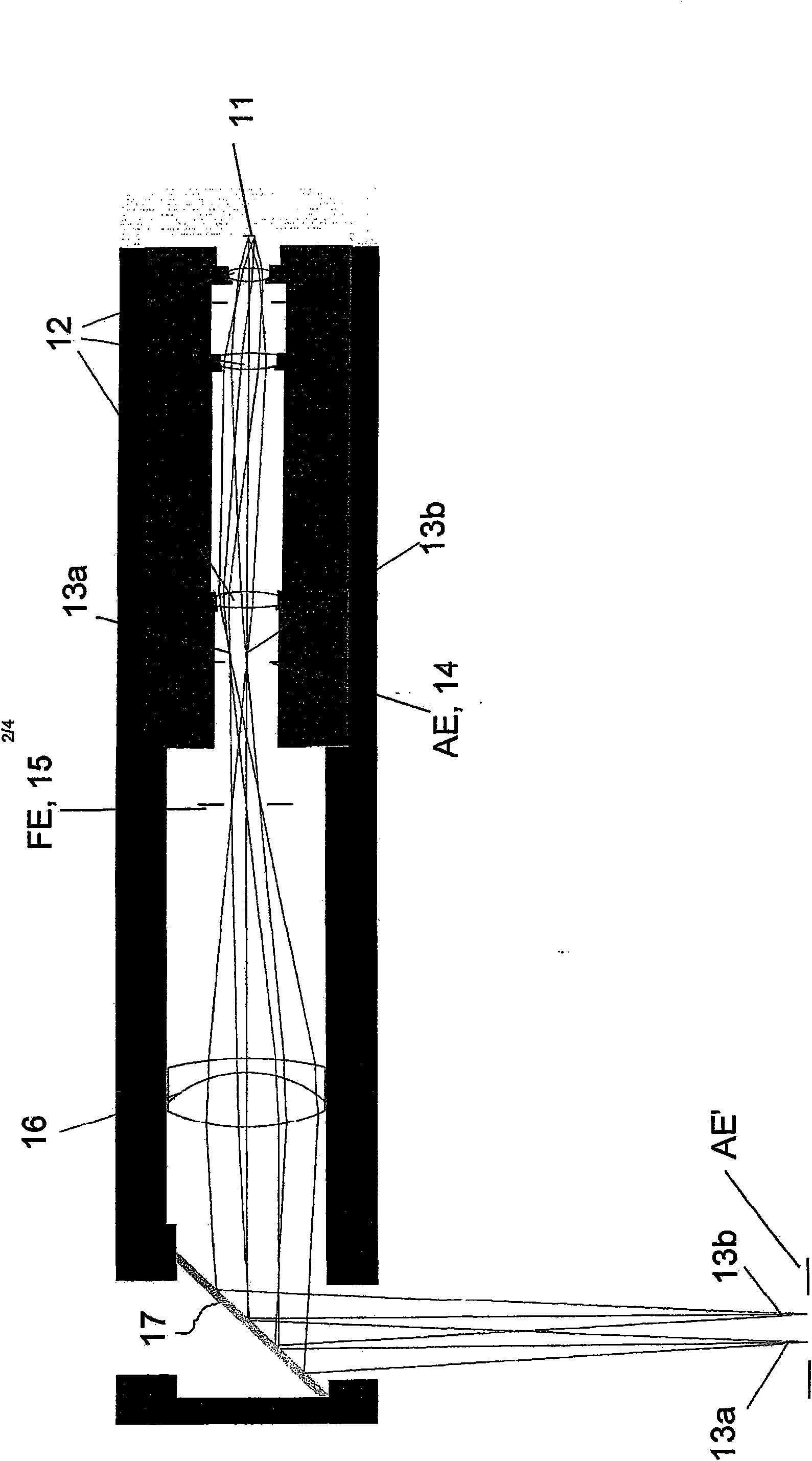 Incident illumination device for a microscope