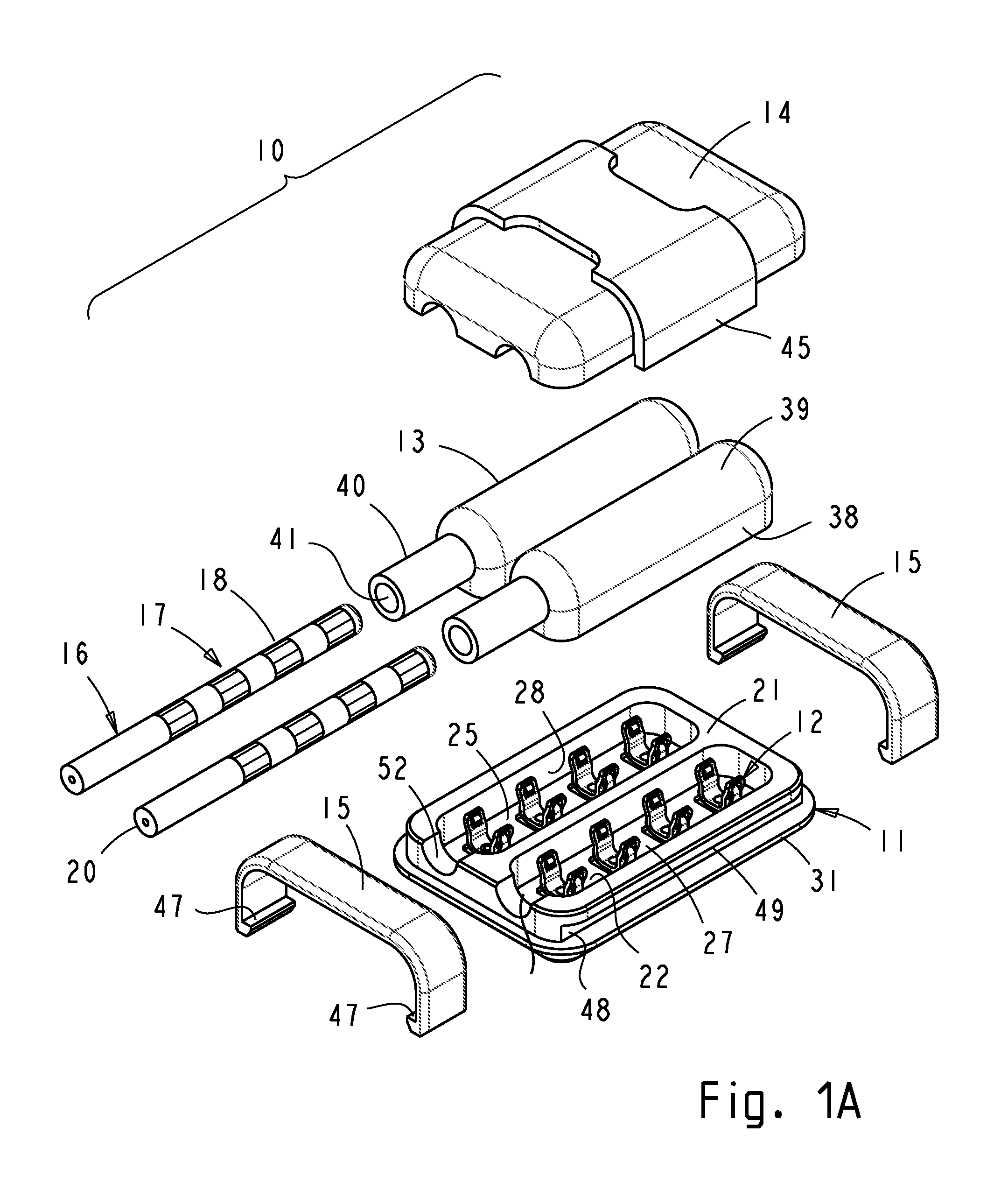 Implantable connector with protected contacts