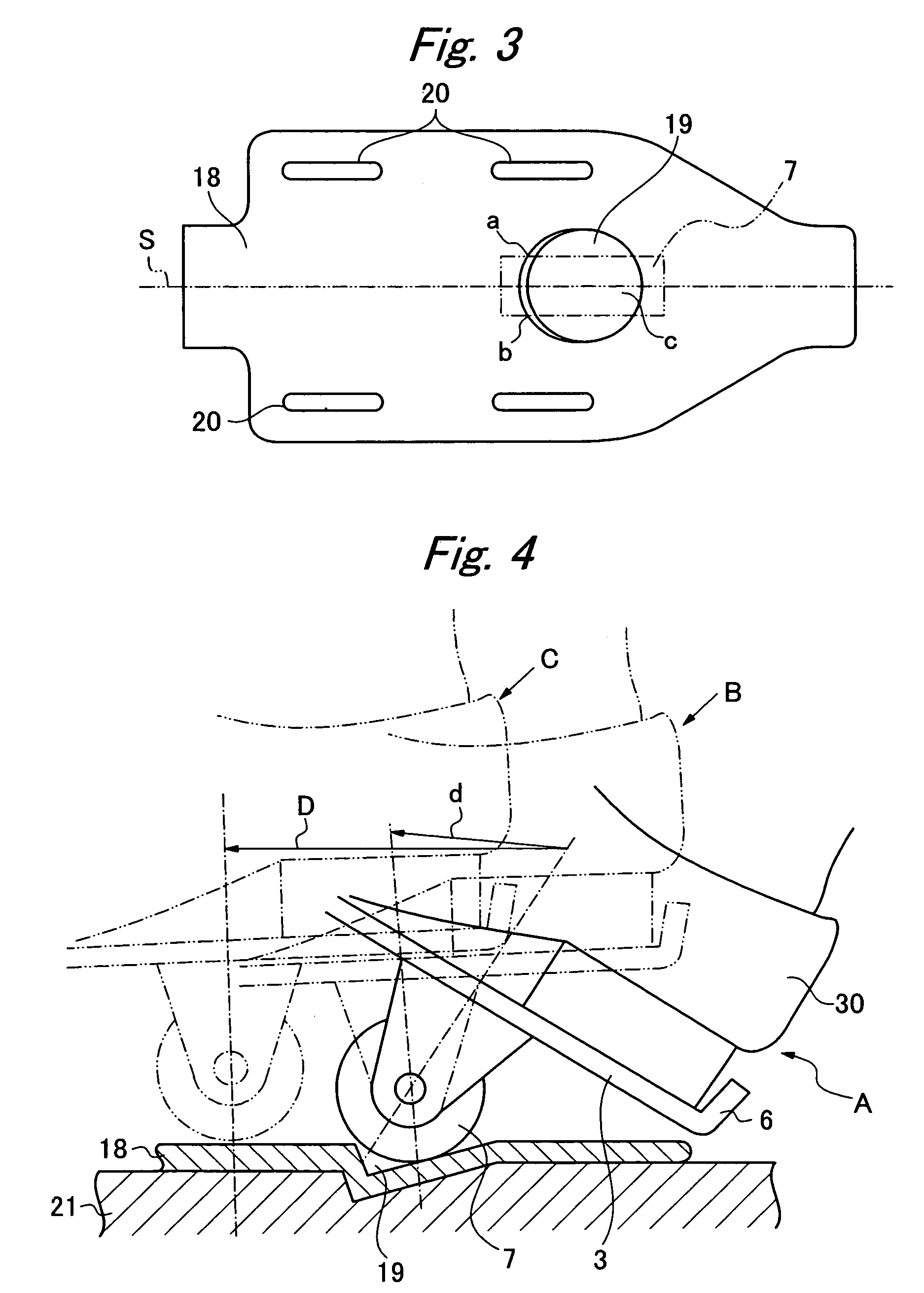 Automobile accelerator and brake pedal device