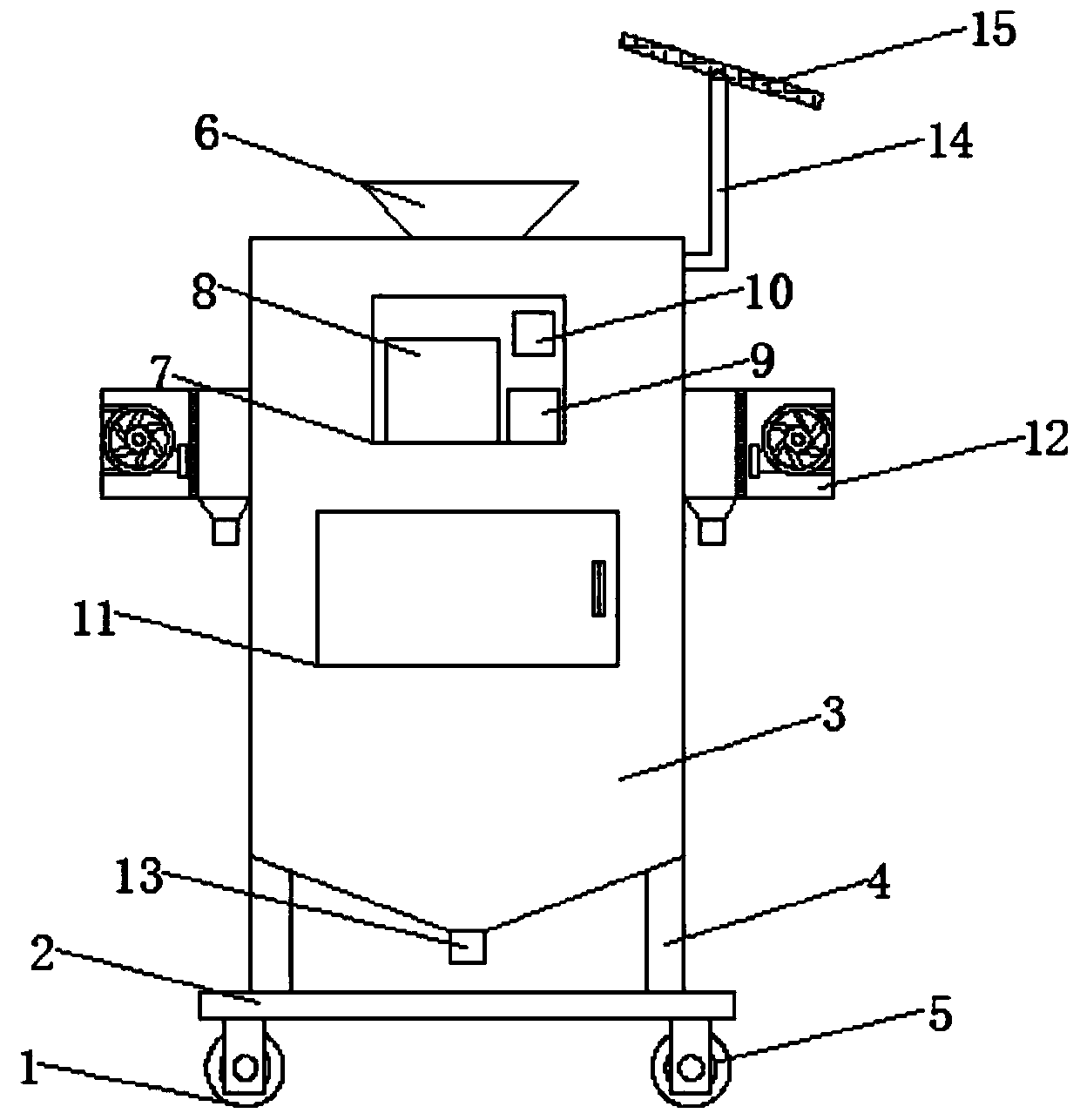 A new energy rice screening device