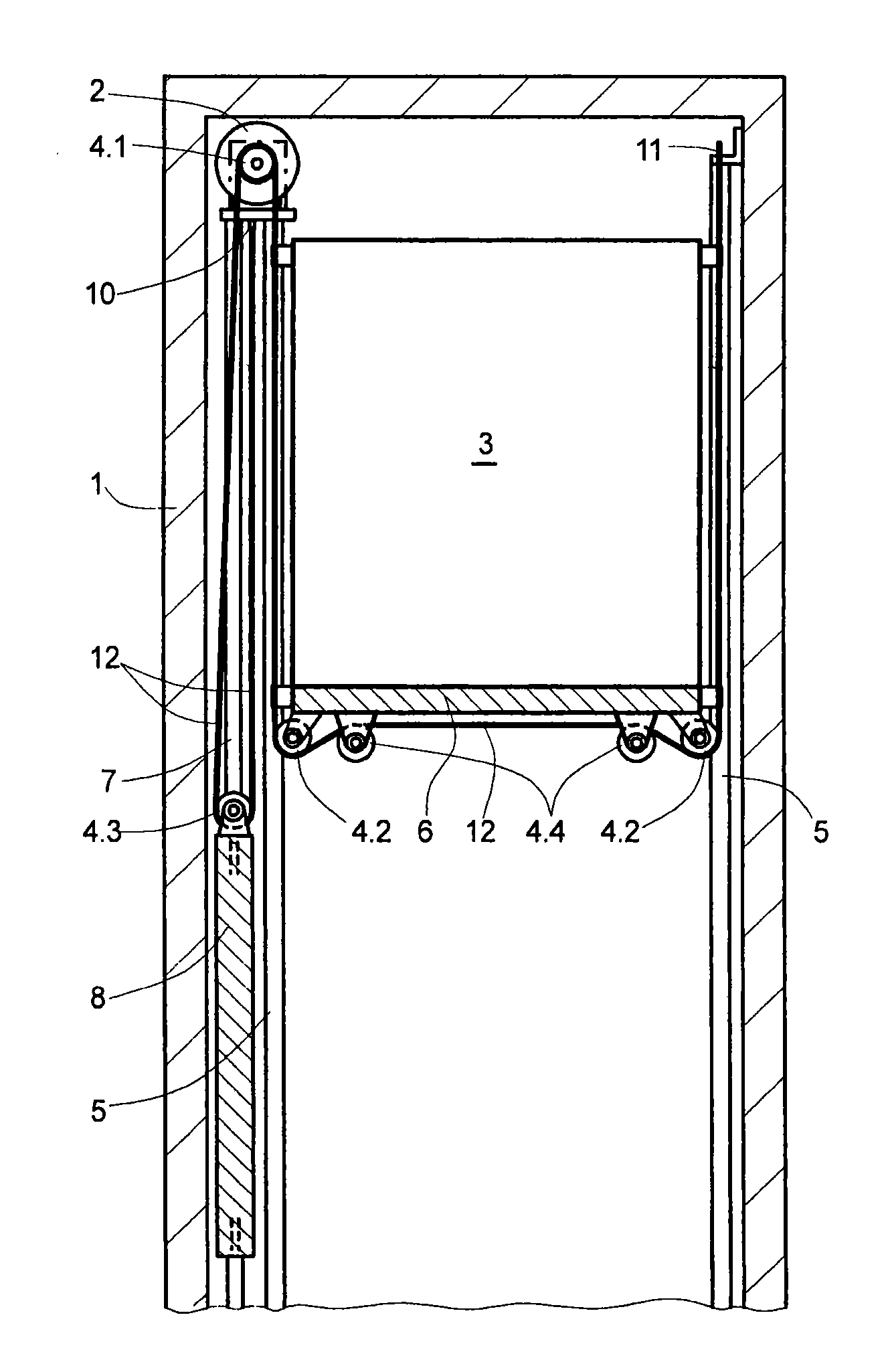 Lift system, load-bearing mechanism for such a lift system and method for assembly of such a load-bearing mechanism