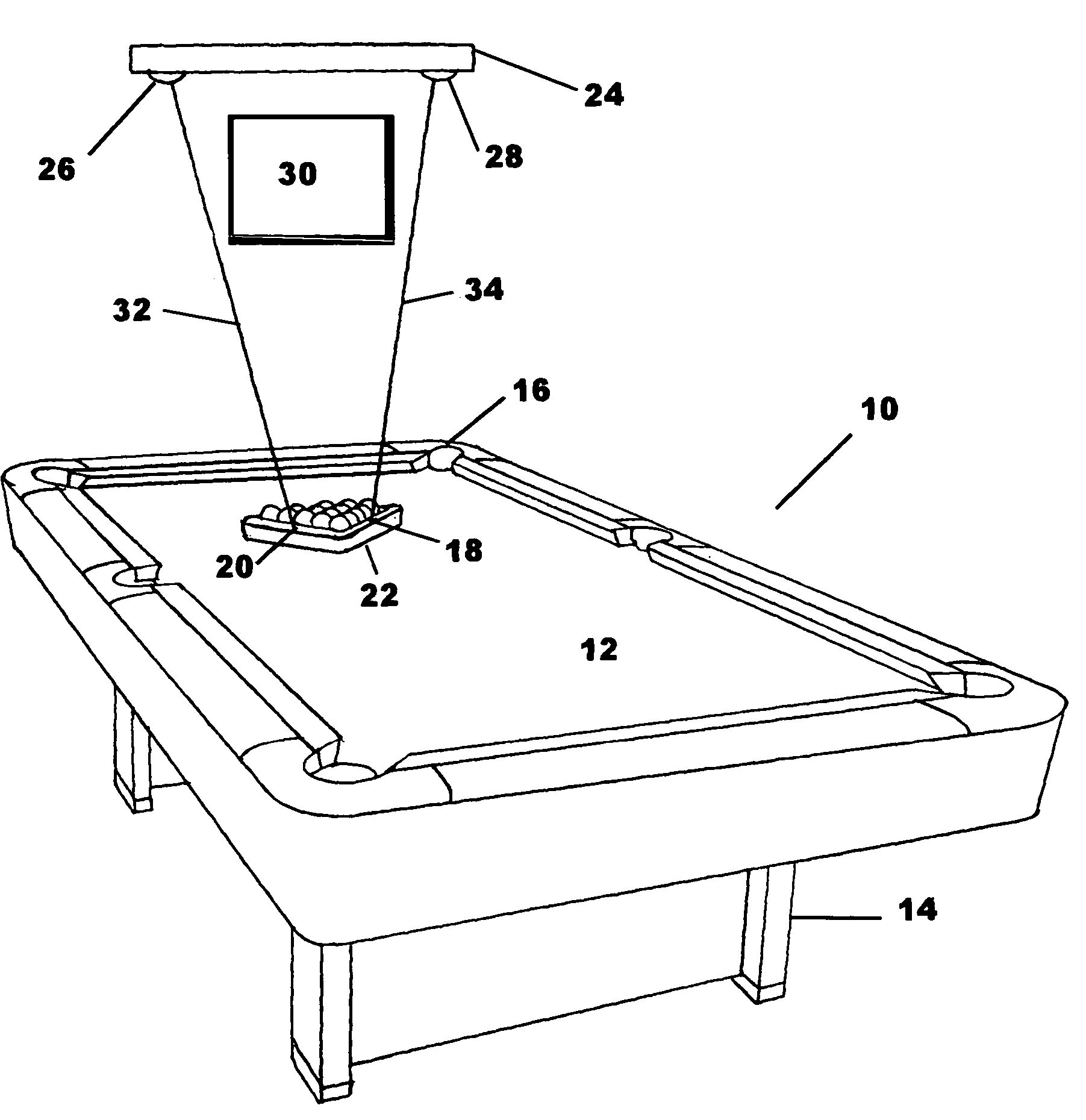 Method and apparatus for positioning a billiard game rack