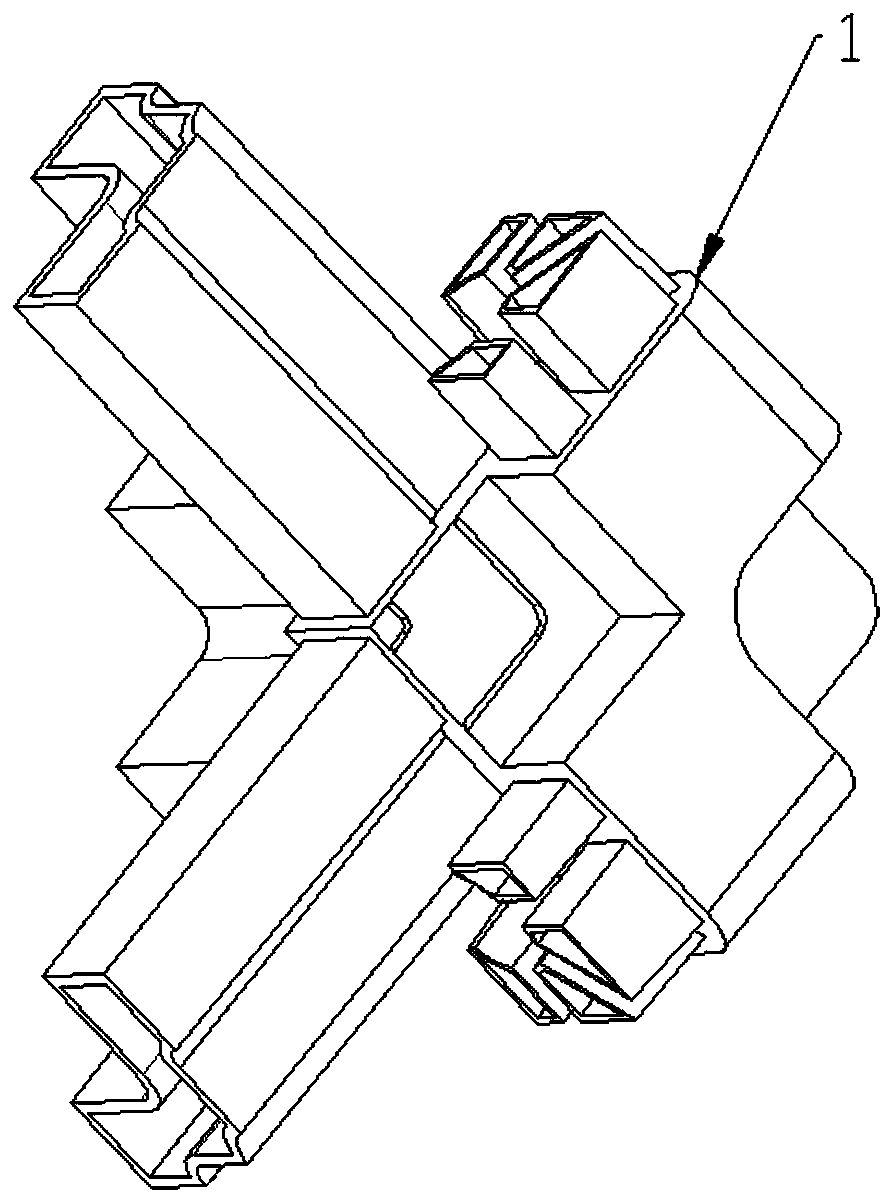 Angle connecting device used for air-conditioning box and angle wrapping structure