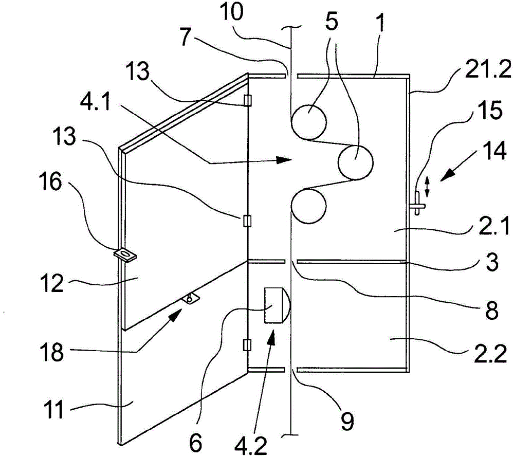 Device for treating synthetic threads