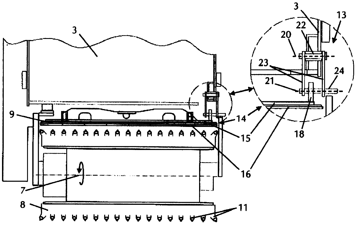 Ground milling machine with means for locking milling roller box door in maintenance position