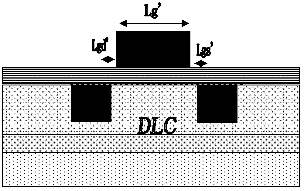 Source-drain buried graphene transistor device on diamond-like carbon substrate and manufacture method