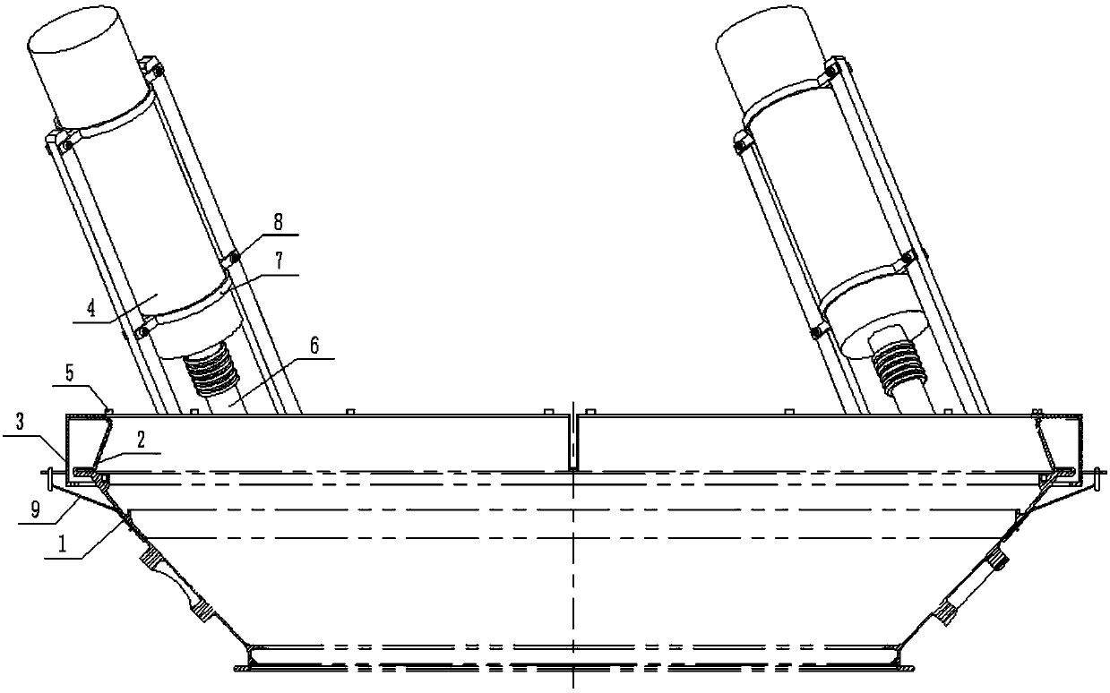 Auxiliary device for aero-engine casing assembling