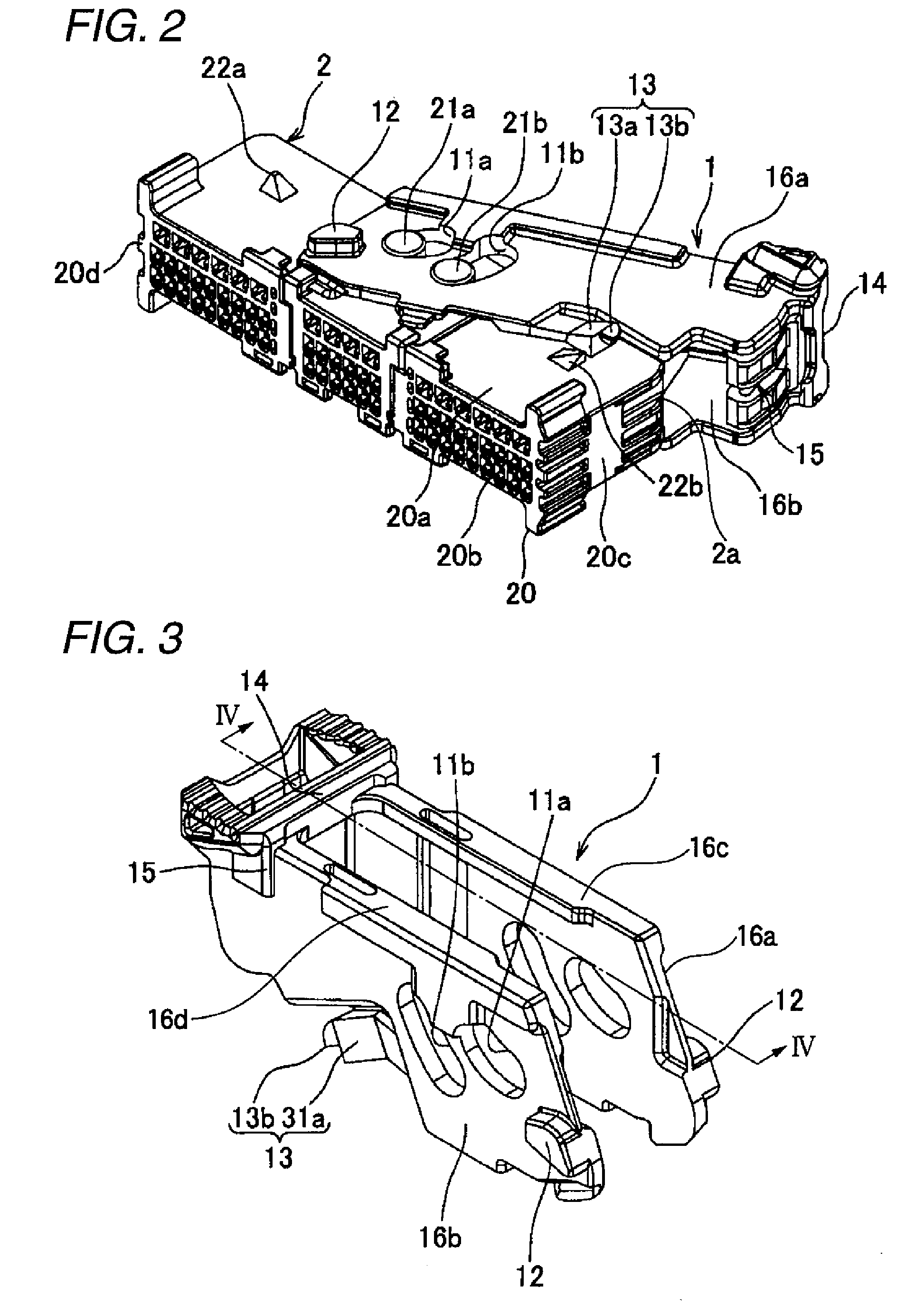 Lever engaging type connector