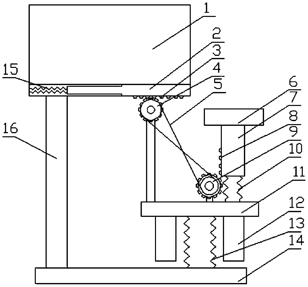 A poultry feeding device with continuous quantitative feeding function