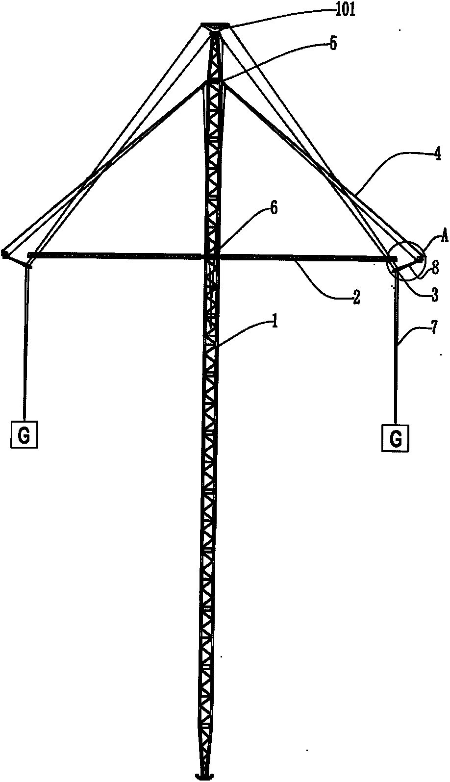 Self-balancing amplitude modulation holding pole