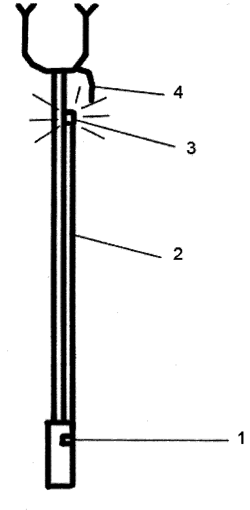 Clothes supporting rod with LED probing function