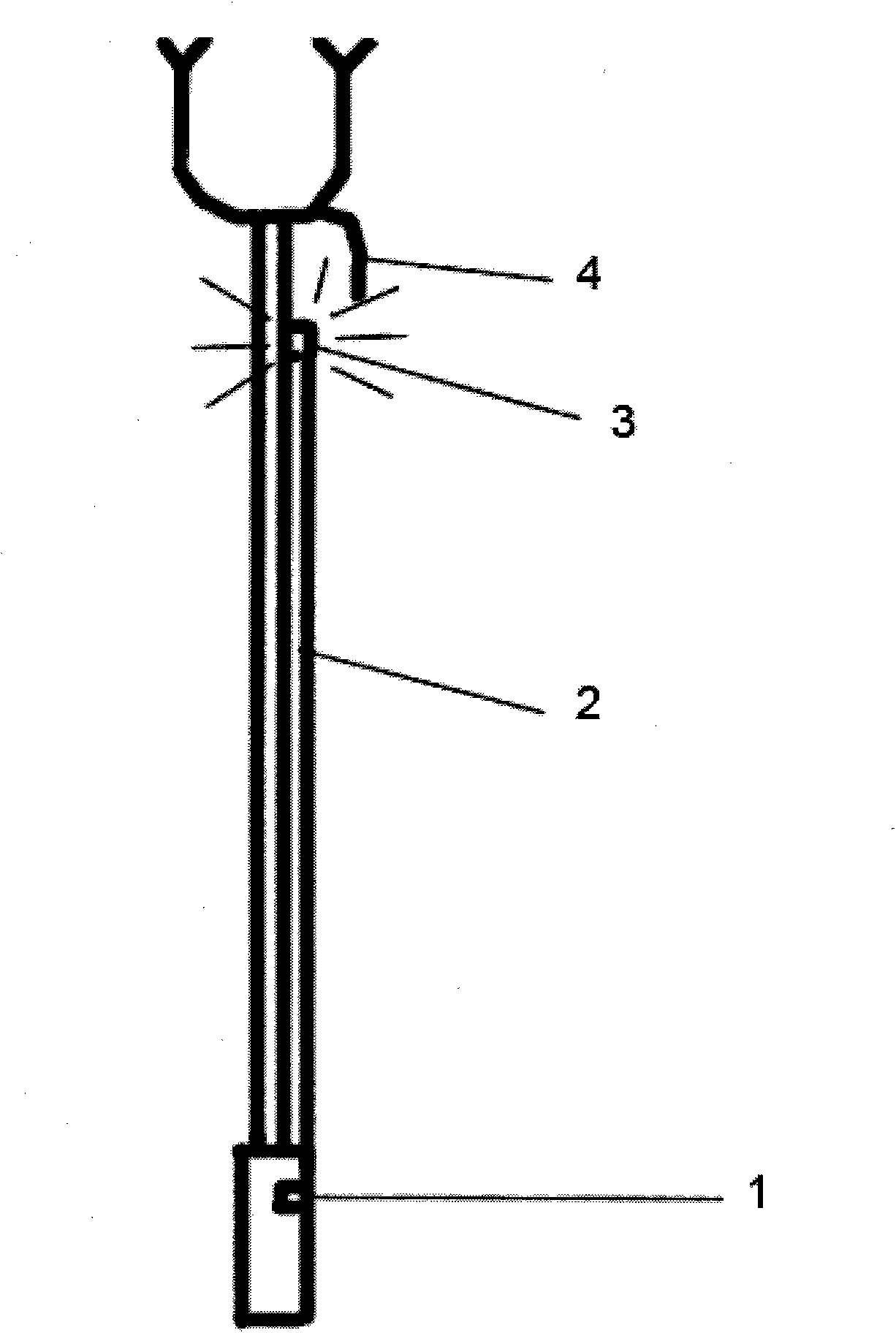 Clothes supporting rod with LED probing function