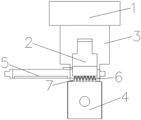 Interlinking riveting mechanism of wire harness terminal riveting machine