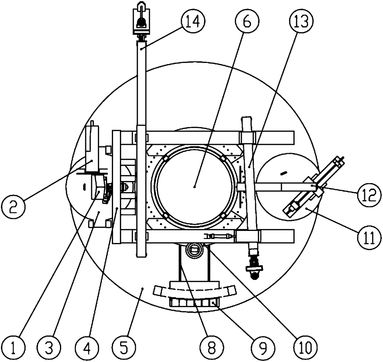 A platform system for shaft boring machine and its operation method