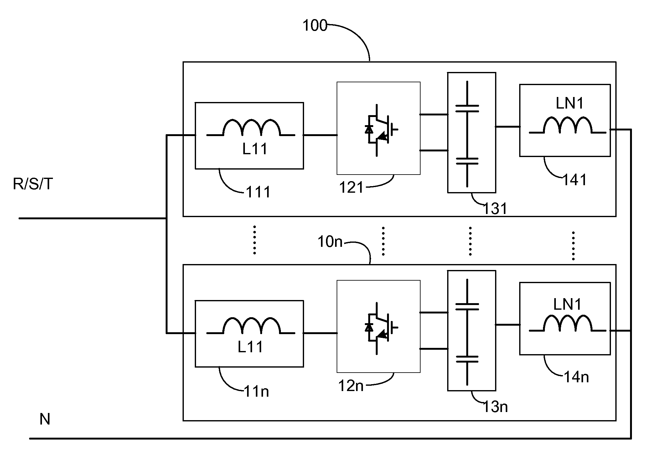 Multiple inverter and active power filter system
