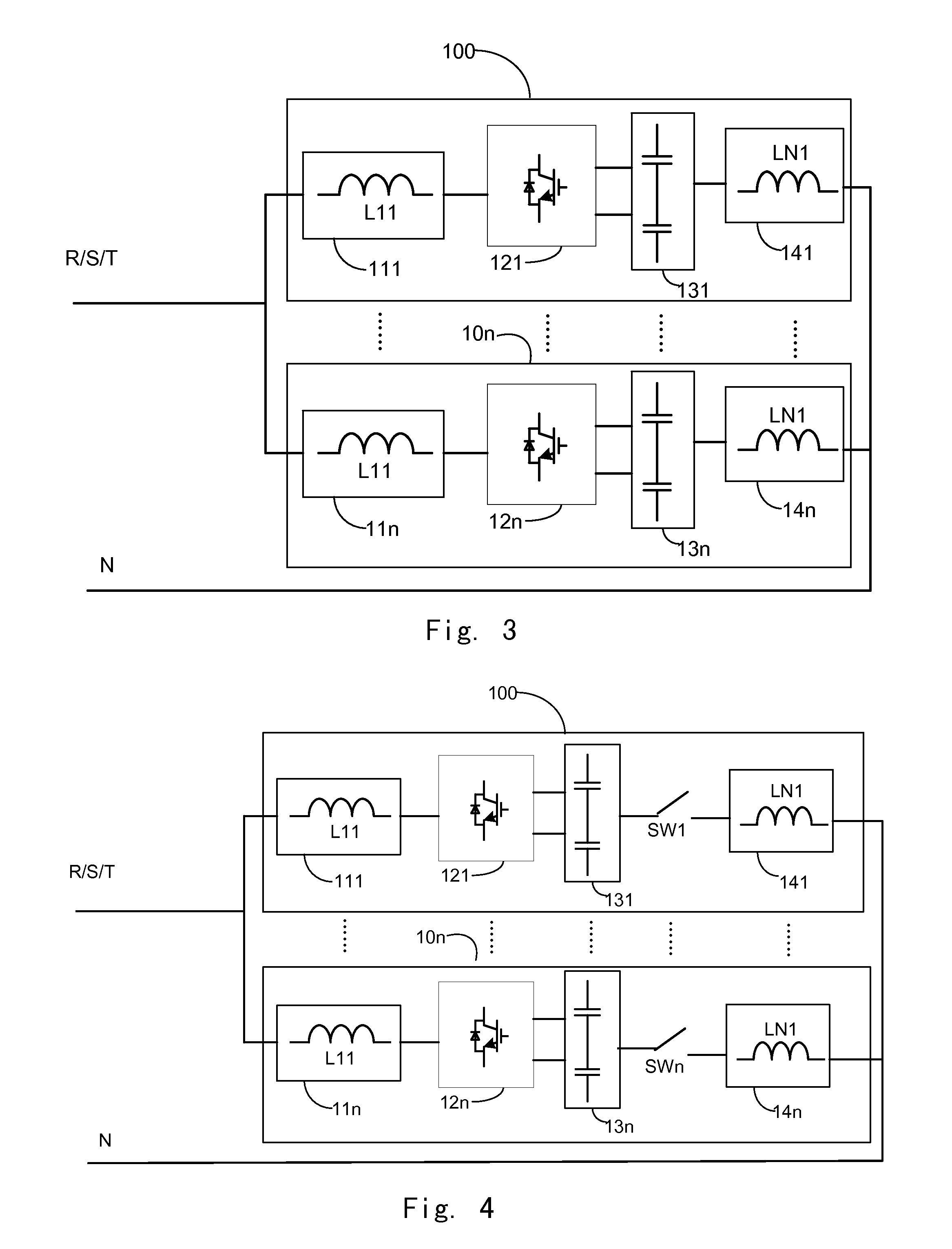 Multiple inverter and active power filter system