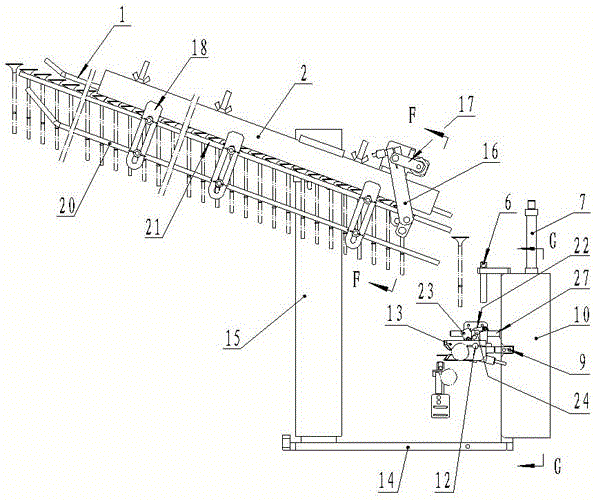 Loading device for automatic detection of valve rods